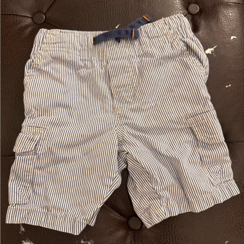 Carter's Blue and White Striped Shorts